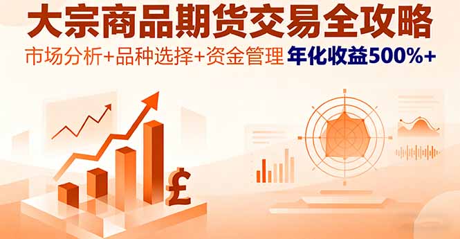 大宗商品期货交易全攻略，市场分析+品种选择+资金管理，年化收益500%+-星禾网创星球