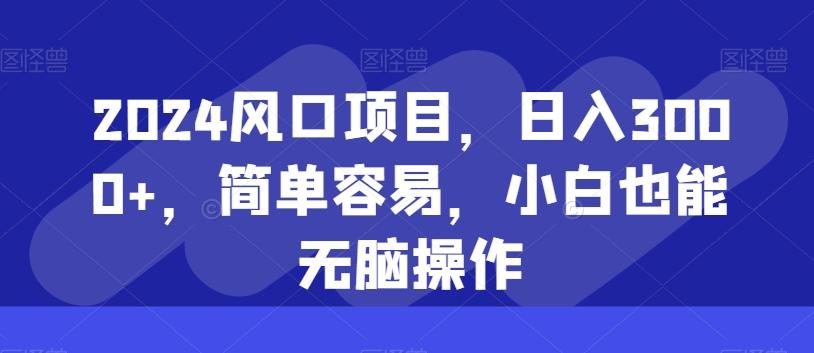 2024风口项目，日入3000+，简单容易，小白也能无脑操作-星禾网创星球