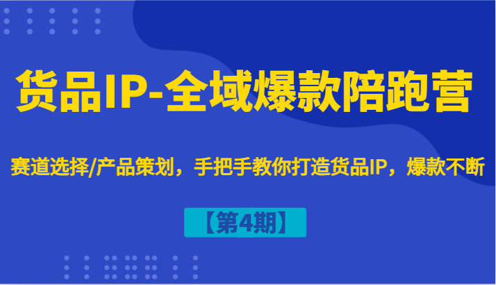 货品IP-全域爆款陪跑营【第4期】赛道选择/产品策划，手把手教你打造货品IP，爆款不断-星禾网创星球
