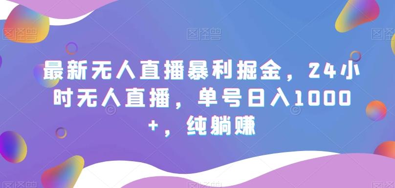 最新无人直播暴利掘金，24小时无人直播，单号日入1000+，纯躺赚-星禾网创星球