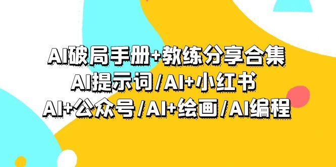 (9351期)AI破局手册+教练分享合集：AI提示词/AI+小红书 /AI+公众号/AI+绘画/AI编程-星禾网创星球