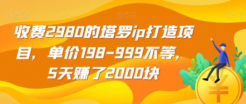 收费2980的塔罗ip打造项目，单价198-999不等，5天赚了2000块【揭秘】-星禾网创星球
