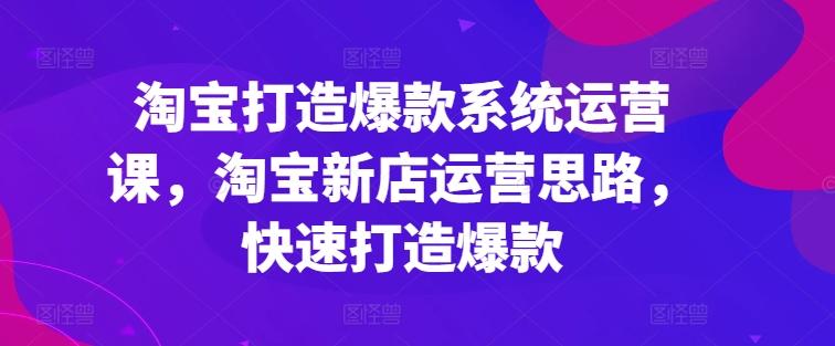 淘宝打造爆款系统运营课，淘宝新店运营思路，快速打造爆款-星禾网创星球