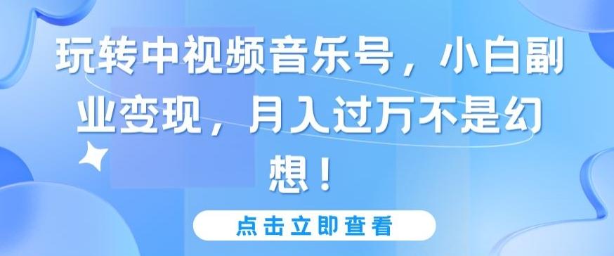 玩转中视频音乐号，小白副业变现，月入过万不是幻想【揭秘】-星禾网创星球