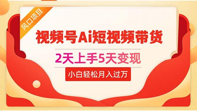 2天上手5天变现视频号Ai短视频带货0粉丝0基础小白轻松月入过万-星禾网创星球