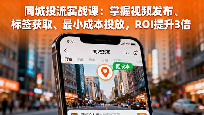 同城投流实战课：掌握视频发布、标签获取、最小成本投放，ROI提升3倍-星禾网创星球
