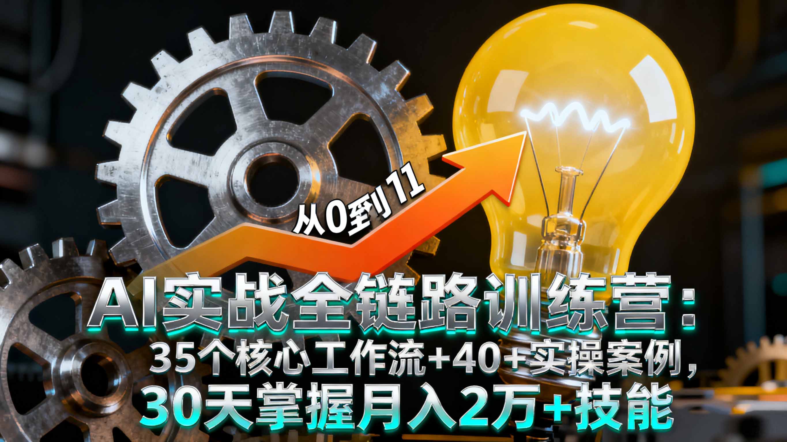 AI实战全链路训练营：35个核心工作流+40+实操案例，30天掌握月入2万+技能-星禾网创星球