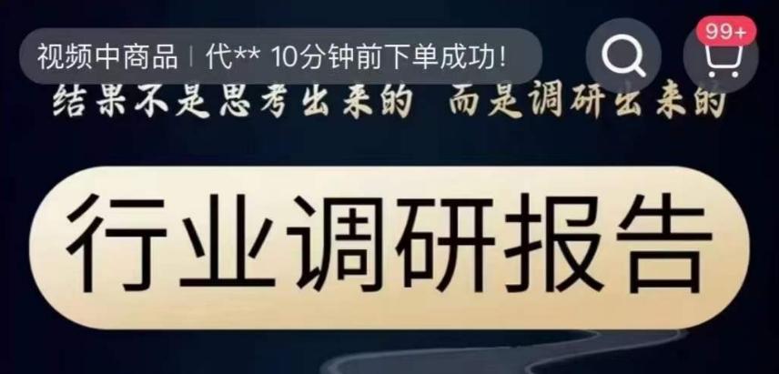 行业调研报告，结果不是思考出来的而是调研出来的-星禾网创星球