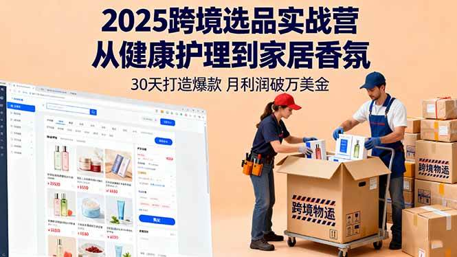 （16186期）2025跨境选品实战营：从健康护理到家居香氛，30天打造爆款,月利润破万美金-星禾网创星球