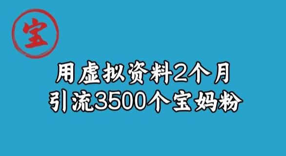 宝哥虚拟资料项目，2个月引流3500个宝妈粉-星禾网创星球