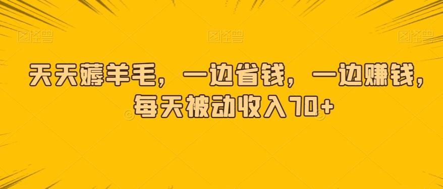 天天薅羊毛，一边省钱，一边赚钱，每天被动收入70+-星禾网创星球