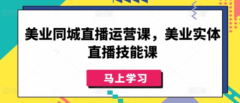 美业同城直播运营课，美业实体直播技能课-星禾网创星球