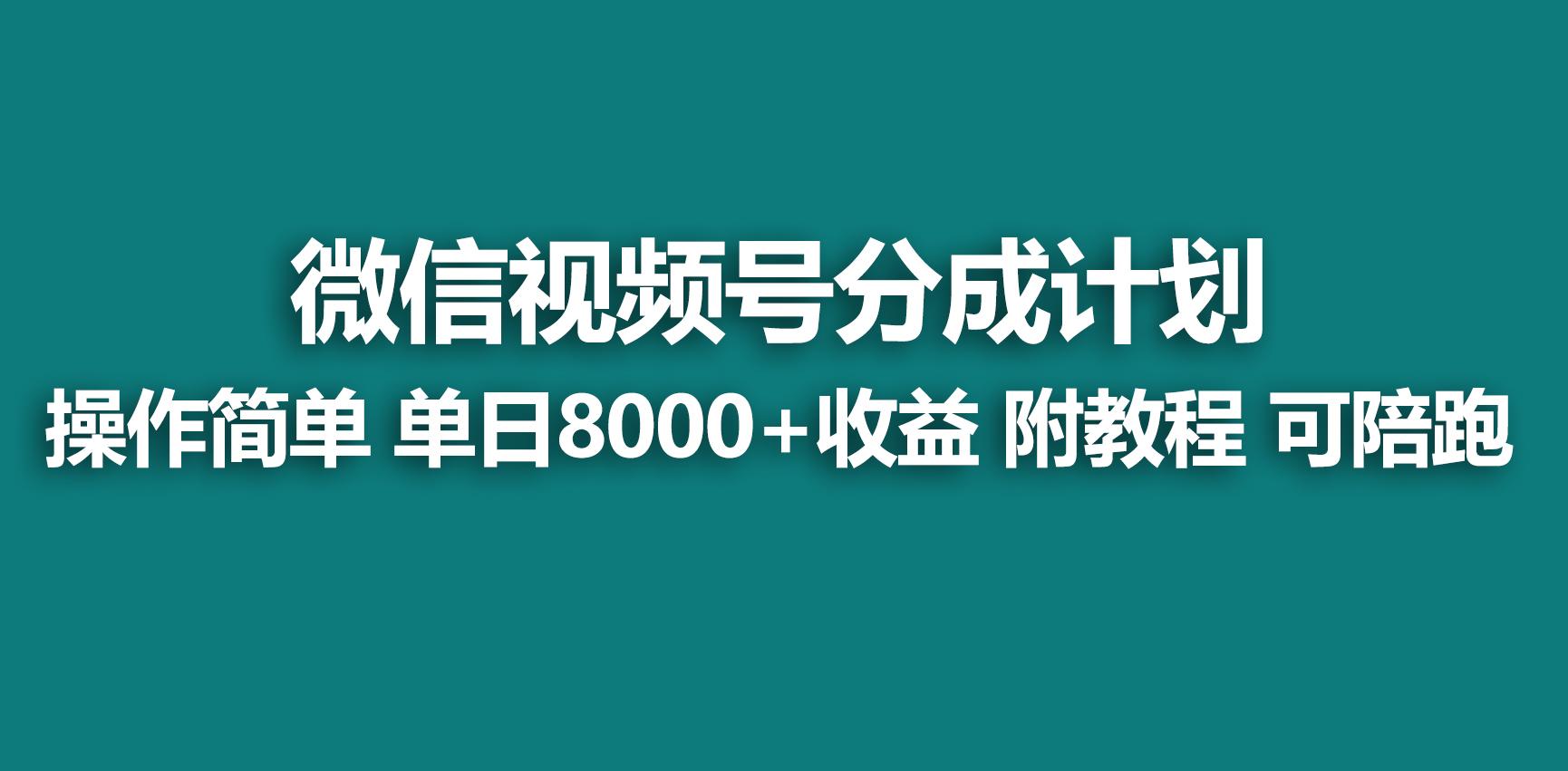 【蓝海项目】视频号分成计划，快速开通收益，单天爆单8000+，送玩法教程-星禾网创星球