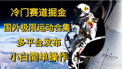 冷门赛道掘金，国外极限运动视频合集，多平台发布，小白简单操作-星禾网创星球