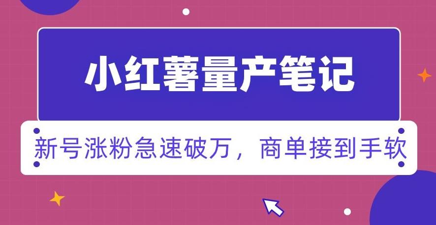 小红书量产笔记，一分种一条笔记，新号涨粉急速破万，新黑马赛道，商单接到手软【揭秘】-星禾网创星球