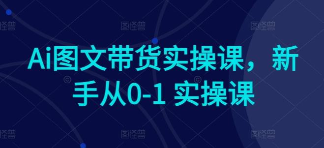 Ai图文带货实操课，新手从0-1 实操课-星禾网创星球