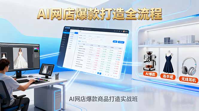 AI网店爆款商品打造实战班：AI技术实现商品图智能处理，快速搭建AI网店-星禾网创星球