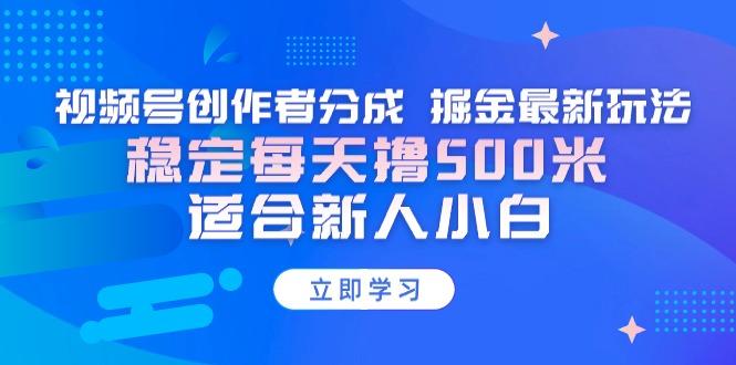 【蓝海项目】视频号创作者分成 掘金最新玩法 稳定每天撸500米 适合新人小白-星禾网创星球