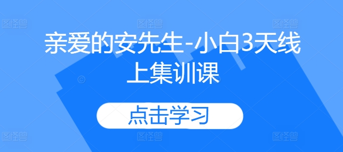 亲爱的安先生-小白3天线上集训课-星禾网创星球