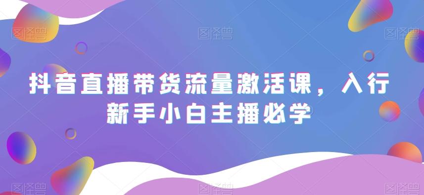 抖音直播带货流量激活课，入行新手小白主播必学-星禾网创星球