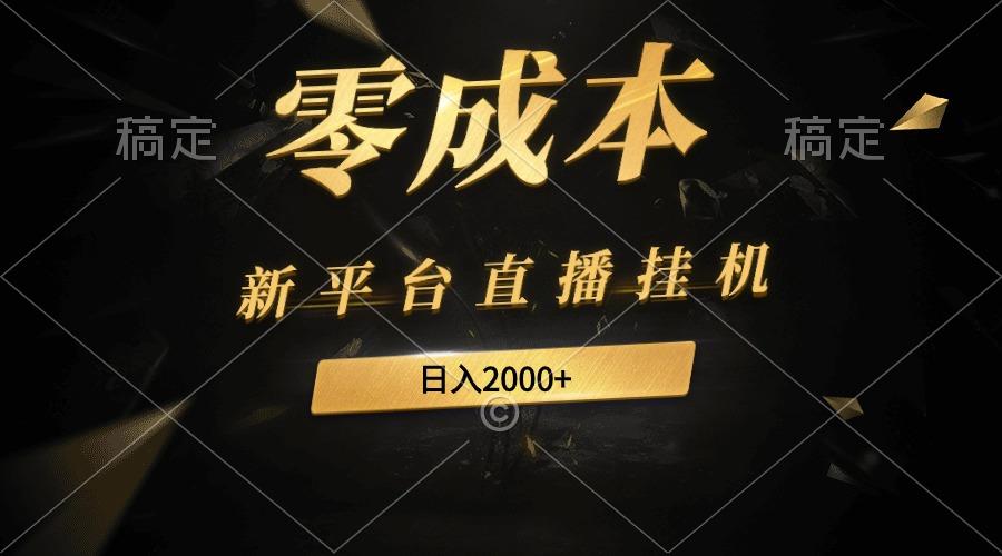 (9841期)新平台直播挂机最新玩法，0成本，不违规，日入2000+-星禾网创星球