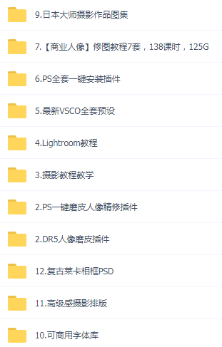 某宝买的杂乱PS LR教程预设摄影-星禾网创星球
