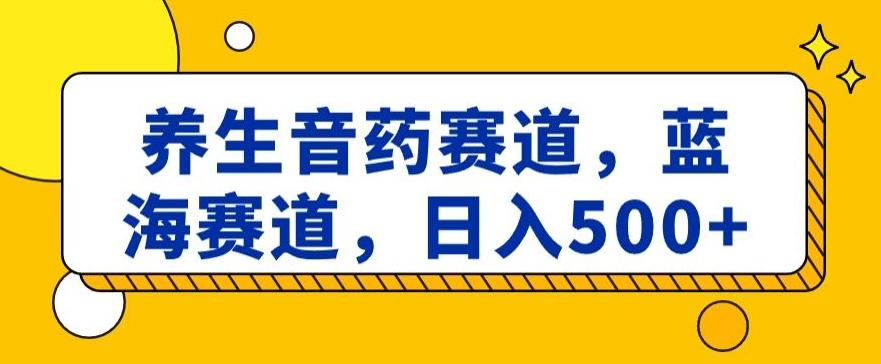 养生音药赛道，蓝海赛道，日入500+【揭秘】-星禾网创星球