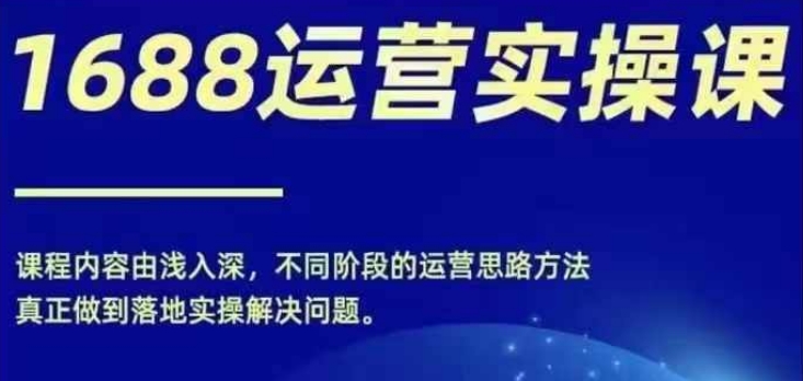1688实操运营课，零基础学会1688实操运营，电商年入百万不是梦-星禾网创星球