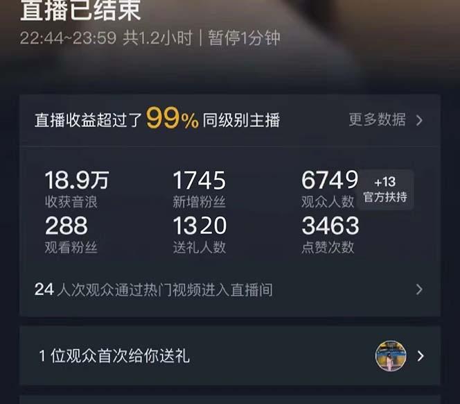 抖音美女直播，单场收益7000+,新手小白也可操作-星禾网创星球
