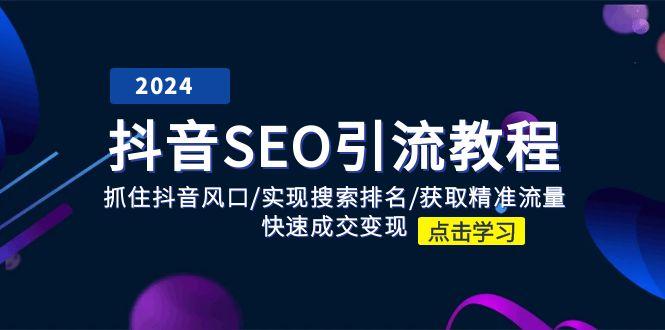 抖音 SEO引流教程：抓住抖音风口/实现搜索排名/获取精准流量/快速成交变现-星禾网创星球