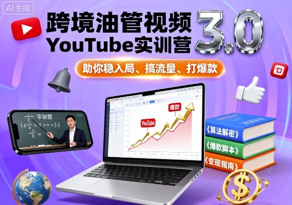 跨境油管视频YouTube实训营3.0，助你稳入局、搞流量、打爆款-星禾网创星球