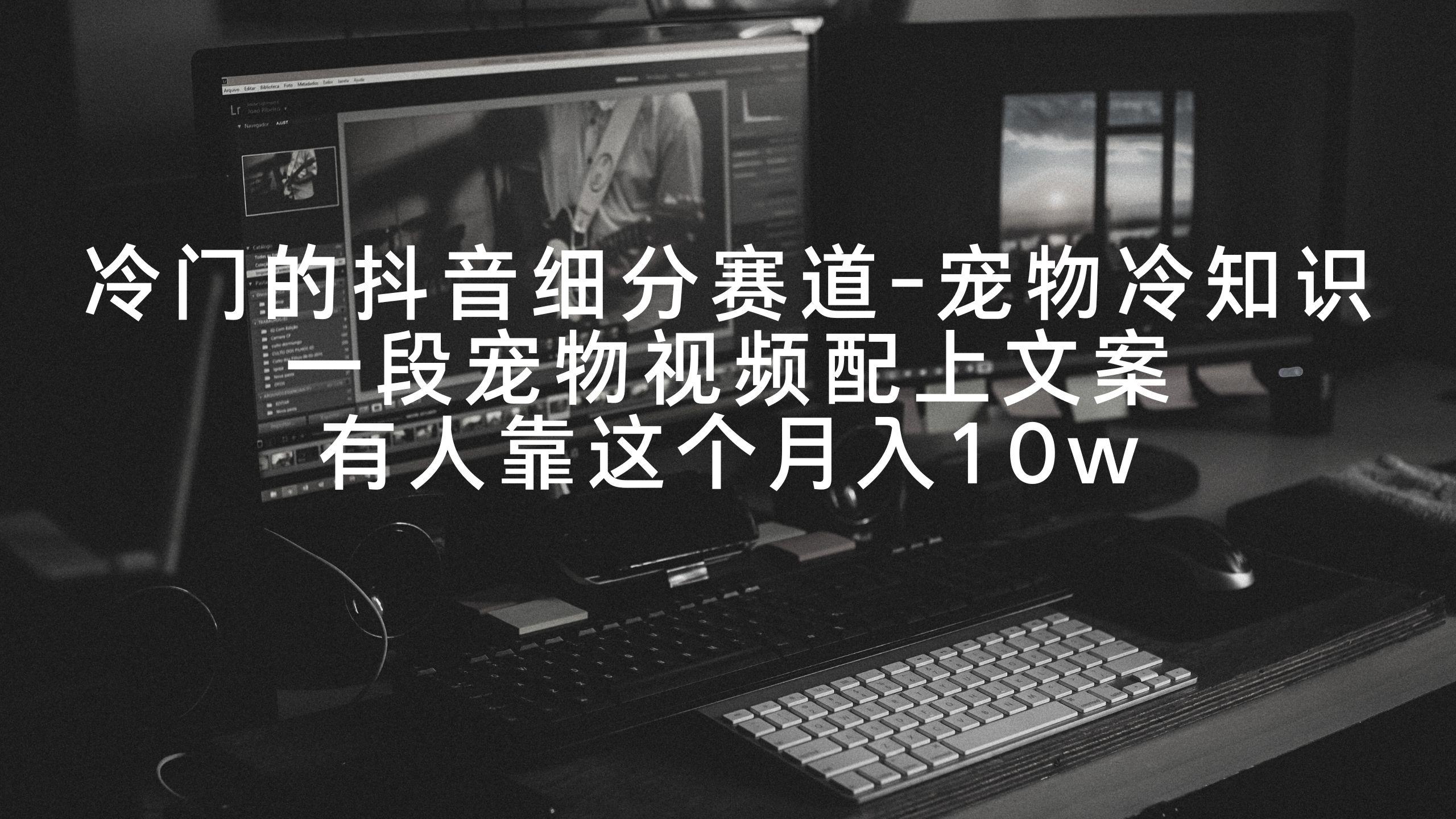 冷门的抖音细分赛道-宠物冷知识，一段宠物视频配上文案，有人靠这个月入10w-星禾网创星球