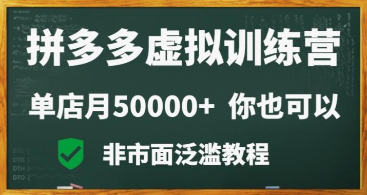 拼多多虚拟电商训练营月入30000+你也行，暴利稳定长久，副业首选-星禾网创星球