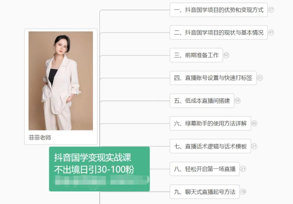 抖音国学变现项目：不出境日引30-100粉实战课程-星禾网创星球