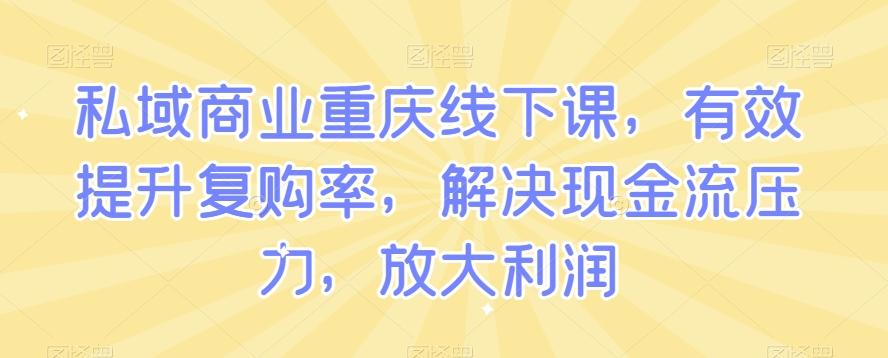 私域商业重庆线下课，有效提升复购率，解决现金流压力，放大利润-星禾网创星球