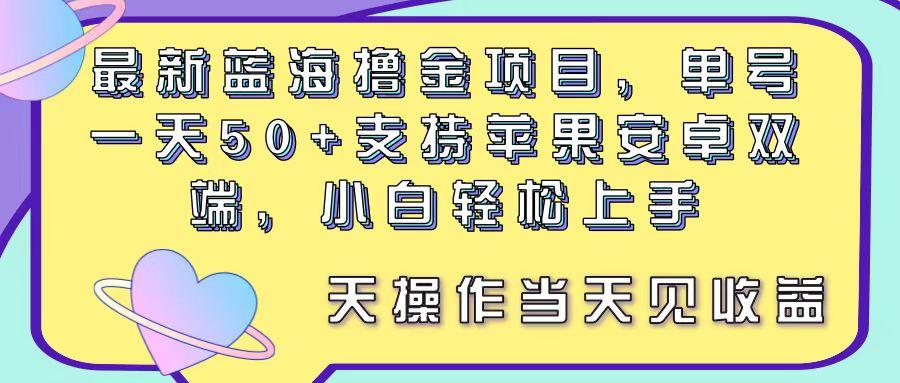 最新蓝海撸金项目，单号一天50+， 支持苹果安卓双端，小白轻松上手 当...-星禾网创星球