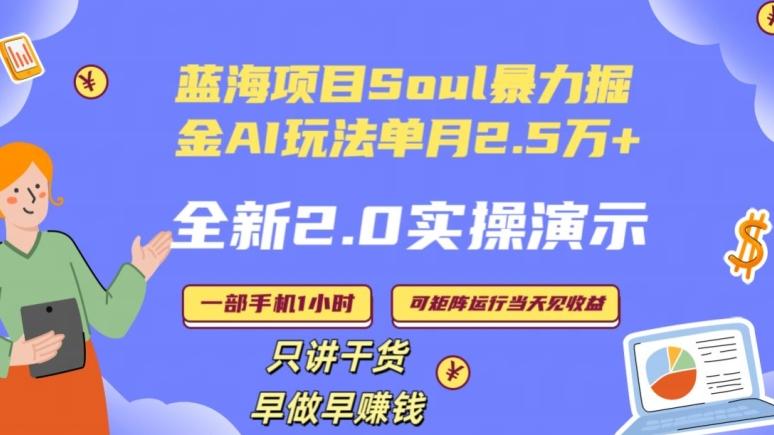 Soul怎么做到单月变现25000+全新2.0AI掘金玩法全程实操演示小白好上手【揭秘】-星禾网创星球