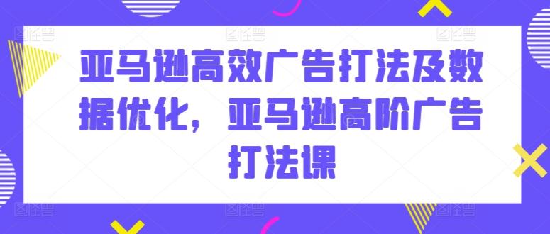 亚马逊高效广告打法及数据优化，亚马逊高阶广告打法课-星禾网创星球