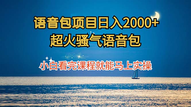 语音包项目 日入2000+ 超火骚气语音包小白看完课程就能马上实操-星禾网创星球