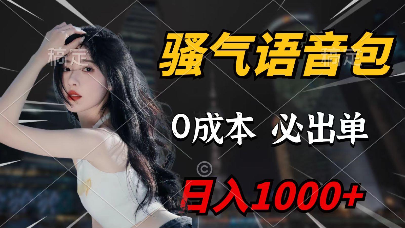 (9701期)骚气语音包，0成本一天1000+，闭着眼也能出单，详细教程！-星禾网创星球