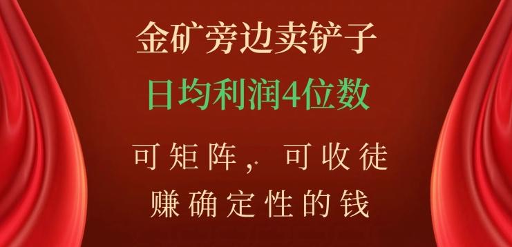 金矿旁边卖铲子，赚确定性的钱，可矩阵，可收徒，日均利润4位数【揭秘】-星禾网创星球
