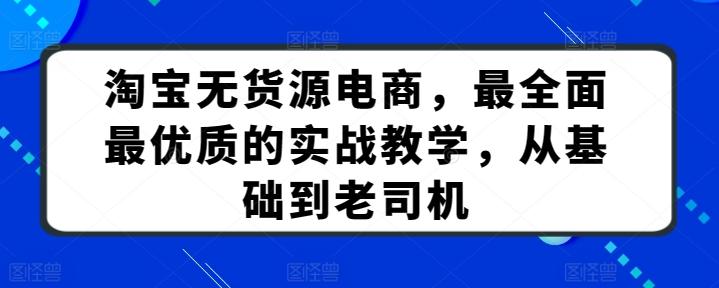 淘宝无货源电商，最全面最优质的实战教学，从基础到老司机-星禾网创星球