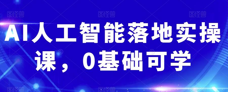 AI人工智能落地实操课，0基础可学-星禾网创星球