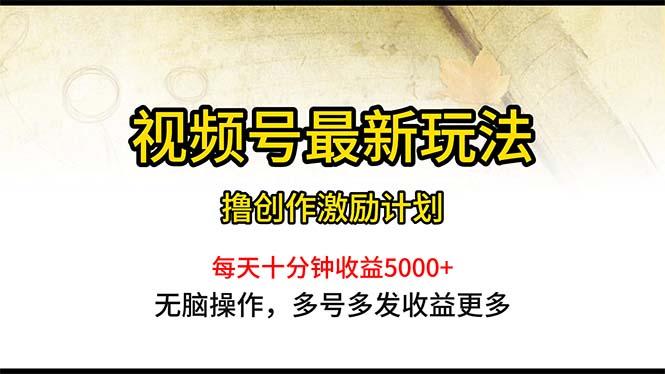 视频号最新玩法，每日一小时月入5000+-星禾网创星球