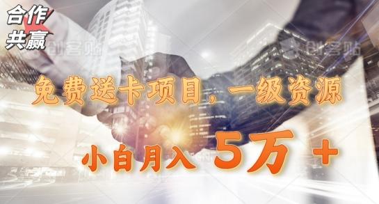 免费送卡项目，一级资源，小白月入5万+-星禾网创星球