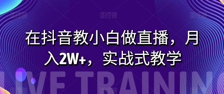 在抖音教小白做直播，月入2W+，实战式教学【揭秘】-星禾网创星球