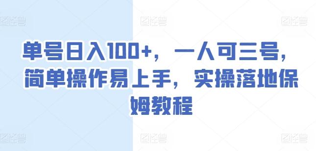 单号日入100+，一人可三号，简单操作易上手，实操落地保姆教程【揭秘】-星禾网创星球