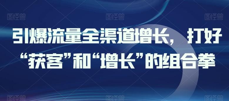 引爆流量全渠道增长，打好“获客”和“增长”的组合拳-星禾网创星球