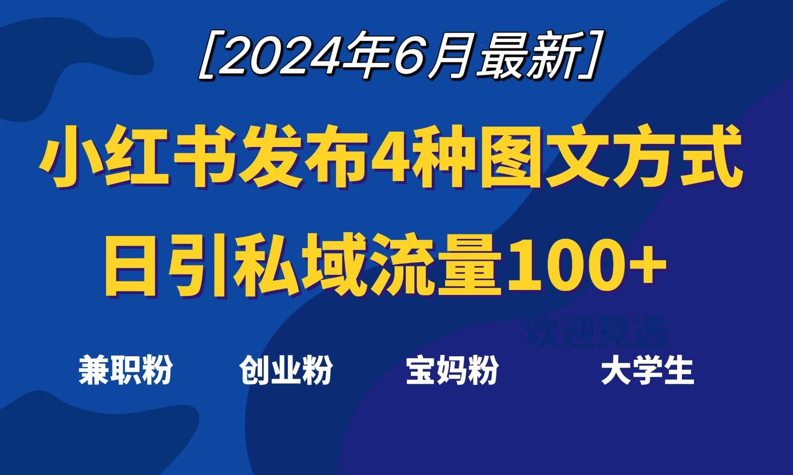 小红书发布这4种图文,就能日引私域流量100+ 小红书发布这4种图文,就能日引私域流量100+