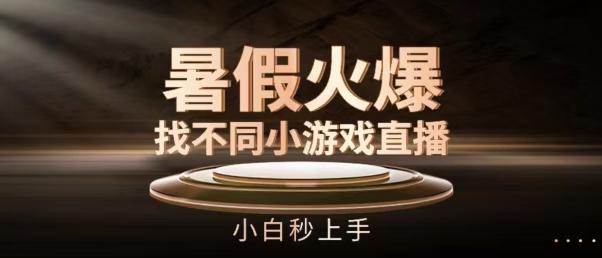 暑假火爆找不同小游戏直播间，小白秒上手【揭秘】-星禾网创星球